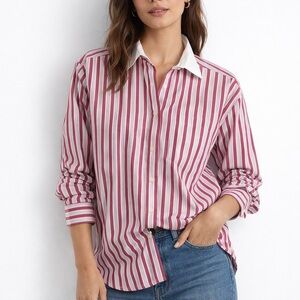 Classiques Entier Pink and White Striped Shirt